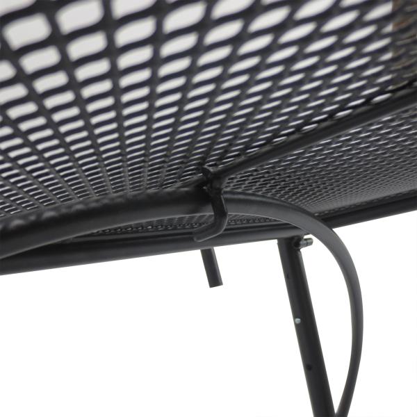 Mesa Suspensa para Varanda com Braço Regulável e Altura Ajustável em 3 Posições Estrutura de Metal 60x56,5x45 cm Preto