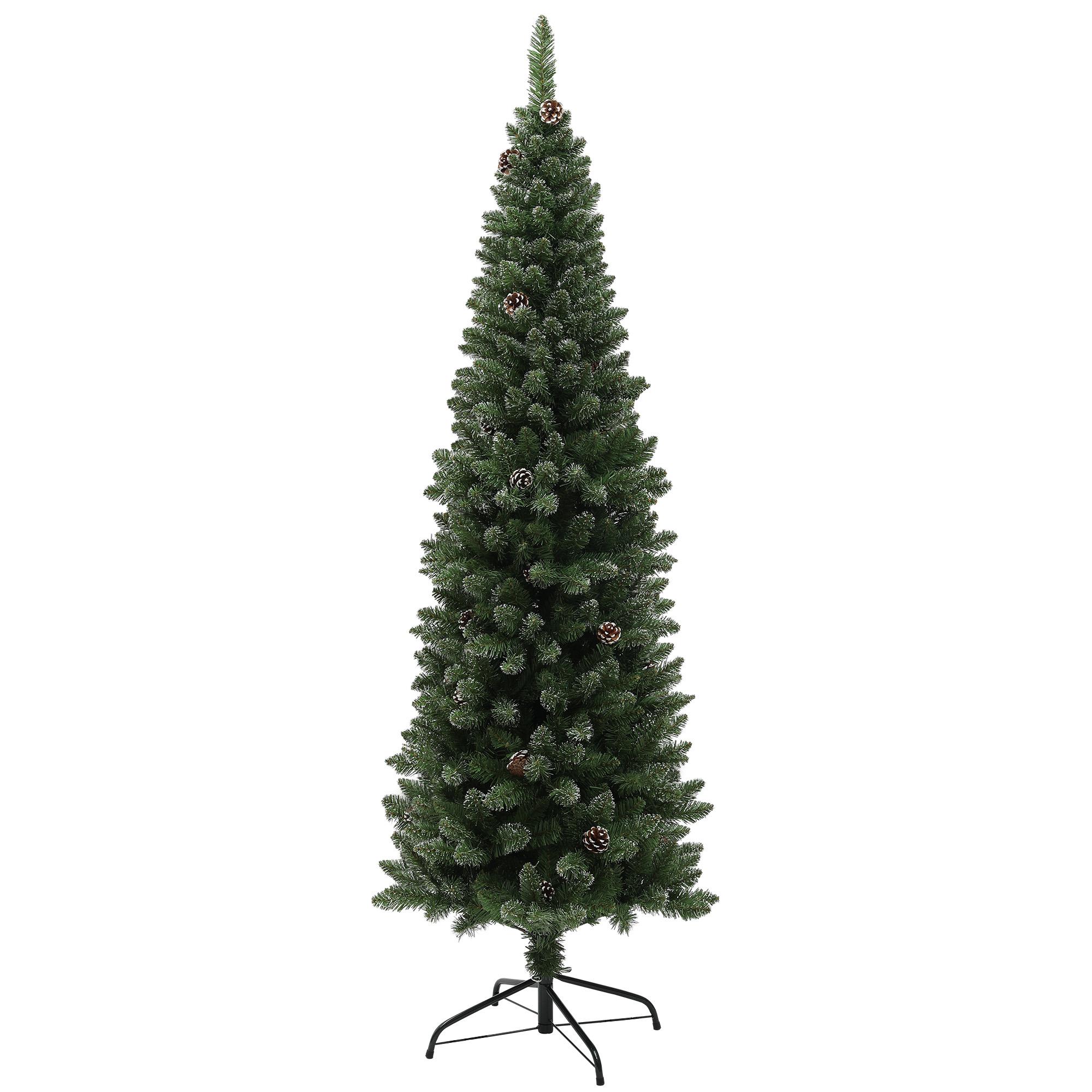 Árvore de Natal 180 cm Árvore de Natal Artificial com 618 Ramos e Suporte de Metal Árvore de Natal para Interior Verde