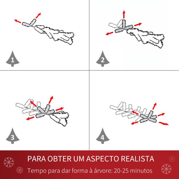 Árvore de Natal Artificial Ø90x180cm com 1111 Ramos de PVC e 59 Pinhas Base Dobrável e Suporte de Aço Decoração de Natal para Interiores Verde