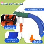 Baloiço 2 em 1 com 1 Assento para Crianças 1 Assento para Bebés e Cinto de Segurança 180x160x182 cm Laranja