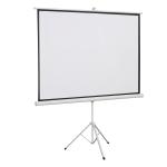 Tela de Projeção Dobrável 84 Polegadas Formato 4:3 com Altura Ajustável para Cinema em Casa Apresentações 180x203 cm Branco