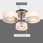 Candeeiro de Teto Moderno Candeeiro Suspenso com Ecrã em Acrílico e Suporte para Lâmpada E27 Ø64x20 cm Branco