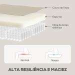 Poltrona Relax Reclinável Manual Giratória Função Baloiço Estofada em PU Reclinável até 135º 97x94x98 cm Creme
