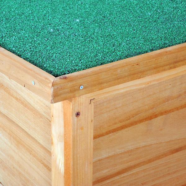Casa para Cães de Madeira Casa para Animais de Estimação Elevada com Teto Asfáltico Abatível Impermeável e 4 pés Antiderrapantes 82x58x58cm Madeira