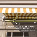 Toldo Manual Retrátil 350x250 cm Toldo Exterior para Terraço com Ângulo Ajustável Braço Articulado Montagem à Parede Estrutura de Alumínio Anti - UV e Impermeável para Jardim Laranja