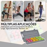 Conjunto de Halteres de 6 Peças Total de 6 kg, 2x1,5 kg, 2x1 kg e 2x0,5 kg, Halteres Hexagonais com Revestimento de PU com Mala para Exercícios em Casa, Ginásio, Multicolor