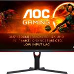 Monitor 31,5 G3 U32G3X/BK LED 4K Ultra HD (Preto/Vermelho) - AOC