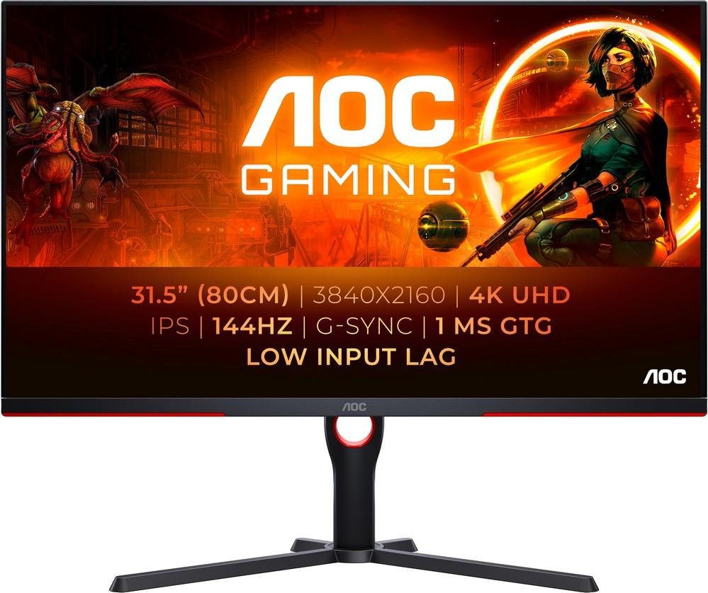 Monitor 31,5 G3 U32G3X/BK LED 4K Ultra HD (Preto/Vermelho) - AOC