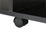 Móvel para TV para Televisores de até 42 Polegadas Móvel de TV com Prateleiras e Rodas com Travão 80x40x40cm Preto