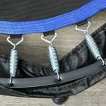 Trampolim Fitness Ø102 Trampolim Dobrável com Pega Ajustável em 4 Níveis Estrutura de Aço Azul