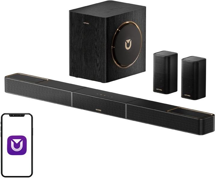 SoundBar + Subwoofer Skywave X40 5.1.2 Canais (Preto) - ULTIMEA
