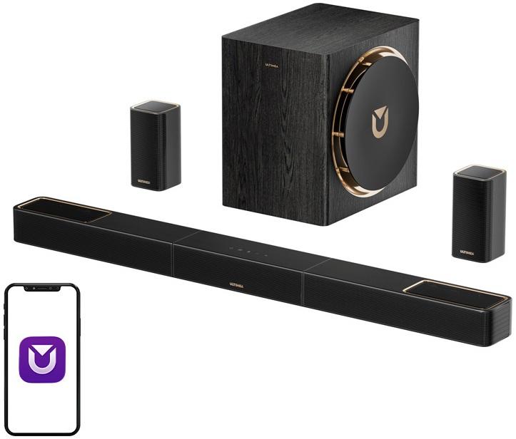 SoundBar + Subwoofer Skywave X50 5.1.4 Canais (Preto) - ULTIMEA