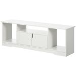 Móvel de TV para Televisores de até 42” Móvel de Sala de Estar Moderno com Armário de Dupla Porta e 3 Compartimentos Abertos 120x30x41cm Branco