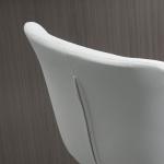 Conjunto de 2 Bancos de Bar Bancos Altos de Cozinha Giratório Altura Ajustável 91,5 - 113,5cm com Apoio para os Pés e Base de Metal Ø41 cm Branco