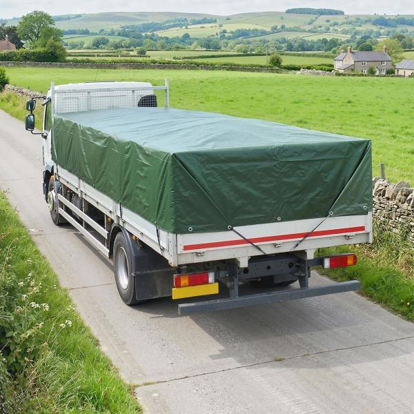 Lona Impermeável Exterior 6x8 m Toldo PE 90 g/m² Proteção UV com Ilhós Reforçados para Lenha Móveis de Jardim Verde