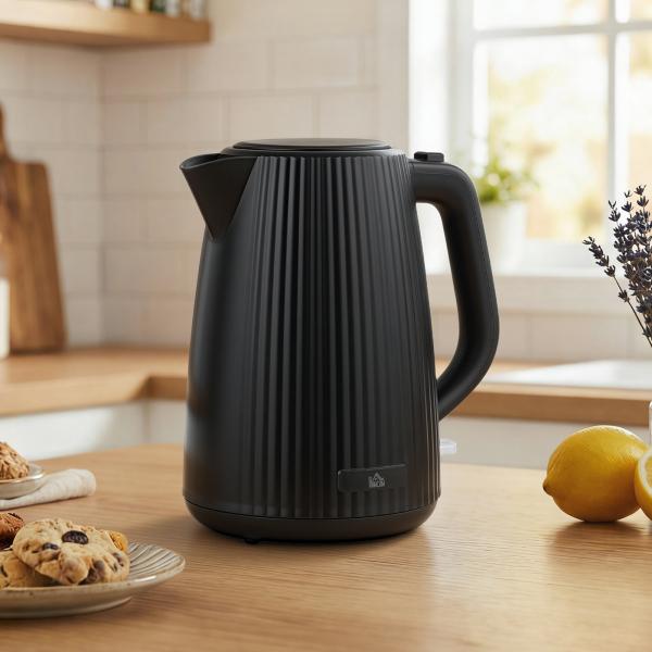 Fervedor Elétrico 1,7L 2200W com Filtro Antical Removível Desligamento Automático Base Giratória 360° Preto
