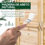 Armário de Jardim de Madeira Armário de Armazenamento com 2 Portas Prateleira e Base Elevada 83x40x92 cm Madeira
