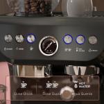 Máquina de Café Expresso 15 Bares 1600 W com Moinho de 15 Níveis e Vaporizador de Leite para Cappuccino e Latte Preta