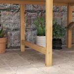 Mesa de Cultivo de Madeira Horta Elevada 115x55x80 cm com Tecido não Tecido para Cultivo de Plantas Verduras Flores Madeira