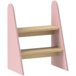 Banco para Crianças de 2 Degraus Torre de Aprendizagem Escada para Crianças acima de 3 Anos para Casa de Banho Cozinha 43x30x55 cm Rosa
