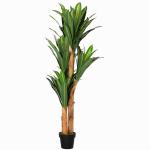 Planta Artificial Decorativa Dracaena com Pote Árvore Sintética 66 Folhas Ø20x160 cm Verde