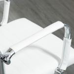 Cadeira de Escritório Ergonómica Giratória 360° Basculante com Altura Ajustável 54x62x104 - 114 cm Branco