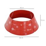 Saia Metálica Impermeável para Árvore de Natal 66x66x23 cm Vermelho