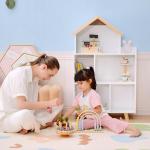Estante para Crianças Organizador Infantil de 3 Níveis para Brinquedos 65x25x108,5 cm Branco