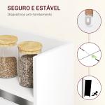 Mesa Dobrável de Jantar Mesa de Cozinha com Folha Abatível 4 Compartimentos Até 3 Pessoas 78,5x91x93 cm Branco
