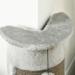 Poste de Arranhar para Gatos 58 cm Arranhador para Gatos com Poste de Sisal e Bolas Suspensas 34x25,5x58 cm Cinza