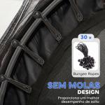Trampolim para Crianças com Rede de Segurança e Estrutura de Aço para Interiores e Exteriores Carga 50 kg Ø163x190 cm Preto