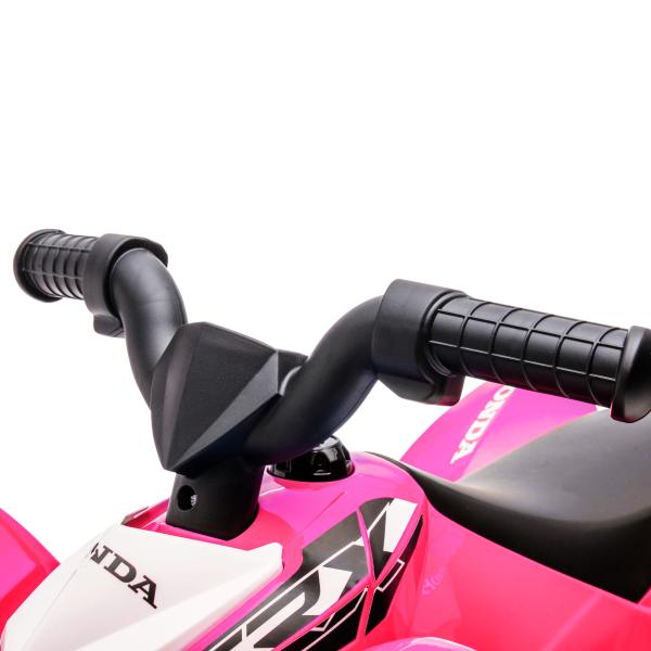 Quadriciclo Elétrico HONDA para Crianças de 18 - 36 Meses Quadriciclo Elétrico Infantil a Bateria 6V com Faróis LED Buzina Velocidade de 2,8km/h e Avance 65,5x35,5x43,5cm Rosa