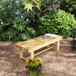 Banco de Jardim de 2 Lugares Banco de Madeira Carga 250 kg Banco para Pátio Exterior 110x38x35 cm Madeira