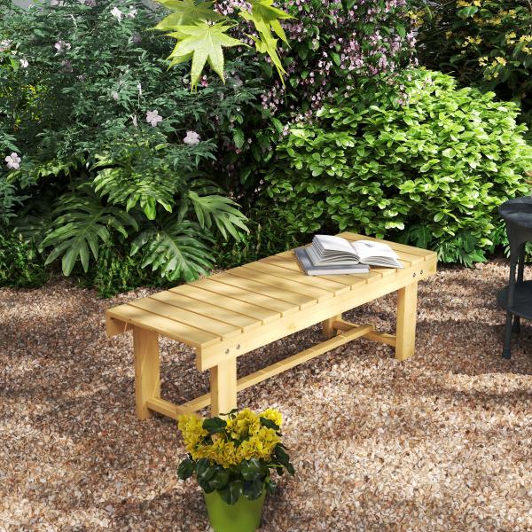 Banco de Jardim de 2 Lugares Banco de Madeira Carga 250 kg Banco para Pátio Exterior 110x38x35 cm Madeira