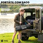 Tenda de Campismo Familiar para 4 - 6 Pessoas com 2 Dormitórios Impermeável 3000 mm com Bolsa 555x225x190 cm Cinza e Azul