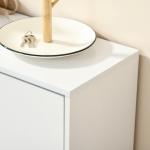 Sapateira de Madeira com 2 Compartimentos para Entrada Corredor Dormitório Sala de Estar 60x24x80 cm Branco