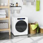 Máquina de Secar 3 KG 1000W Função Antirrugas Função Esterilizar Temporizador Ecrã LED Tátil Tambor Aço Inoxidável 49x43x61 cm Branco