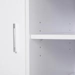 Armário de Escritório para Impressora Multifuncional com Prateleiras e Amplo Espaço de Armazenamento 60x50x65,5 cm Branco