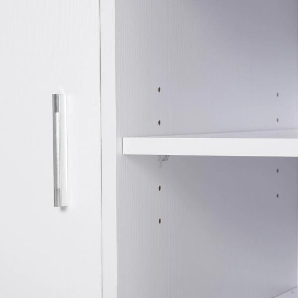 Armário de Escritório para Impressora Multifuncional com Prateleiras e Amplo Espaço de Armazenamento 60x50x65,5 cm Branco