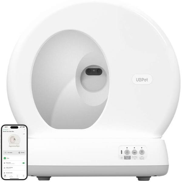 Caixa de Areia UCAT C10 Pro c/ Auto Limpeza Inteligente e Câmara p/ Gatos - UBPET