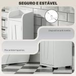 Coluna Casa de Banho com Compartimento Aberto Prateleiras Ajustáveis e Suporte para Papel Higiênico 20x20x185 cm Branco