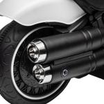 Motocicleta Elétrica para Crianças de 18 - 36 Meses com Bateria 6V Farol e Rodas Auxiliares Removíveis 76x42x57 cm Branca