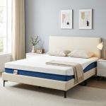 Colchão 190x135 cm Espessura 20 cm Colchão Viscoelástico com Chá Verde Firmeza Média Cama Refrescante com Espuma de Gel