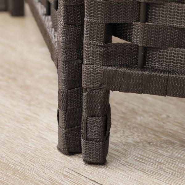 Biombo de 6 Painéis Separador de Ambientes Dobrável 240x1,6x170 cm para Sala de Estar Dormitório Escritório Marrom
