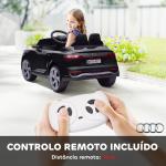 Carro Elétrico para Crianças Carro Audi Q8 Etron Sportback Infantil 12V Faróis Buzina e Música 98x49,5x43 cm Preto