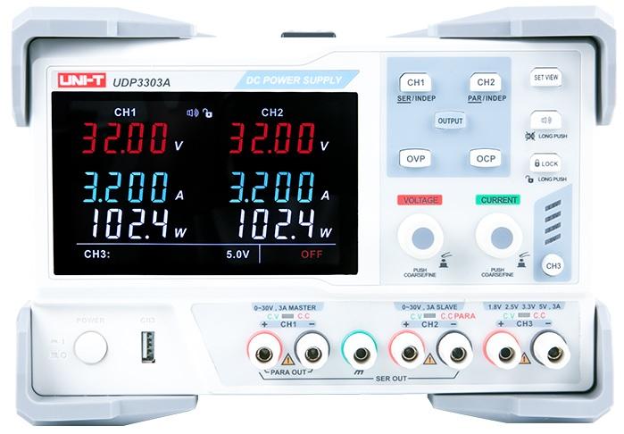 Fonte Alimentação Regulável Industrial 0~30V 0~3A 195W (5V 2A) - UNI - T