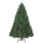 Árvore de Natal Artificial 210 cm com 2641 Ramos e Base Metálica Dobrável, Realista e Frondosa, Verde
