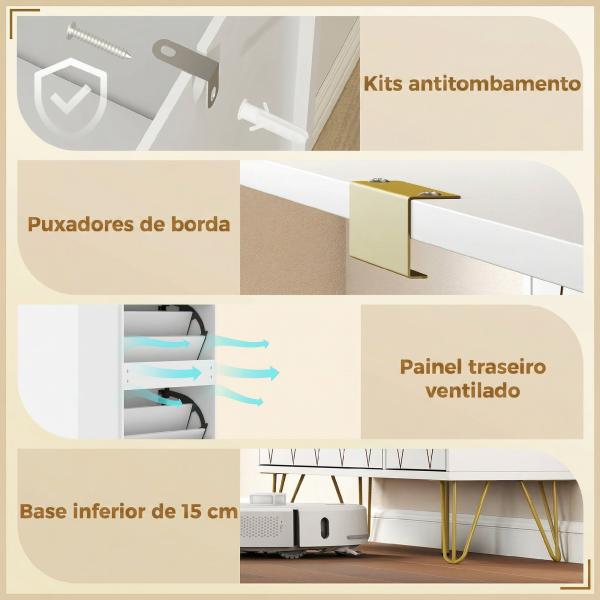 Sapateira Estreita com 2 Compartimentos Abatíveis Armário e Prateleiras Ajustáveis 10 - 14 Pares de Sapatos 110x25x110,6 cm Branco