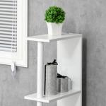 Coluna Casa de Banho com 2 Portas e 2 Prateleiras Armário Alto para Casa de Banho Estilo Moderno 15,2x29,8x118cm Branco