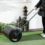 Rolo de gramado para jardim com capacidade de 60L preenchível com areia ou água de 50 cm de diâmetro preto